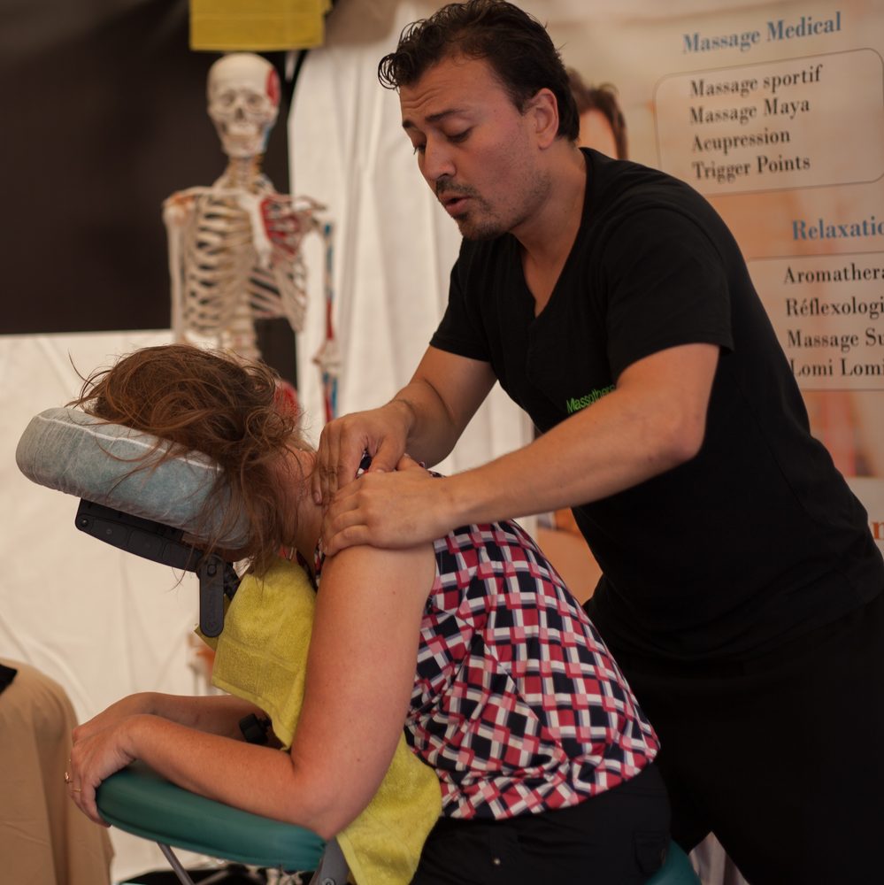 Massage sur chaise
